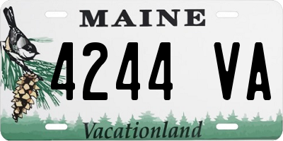 ME license plate 4244VA