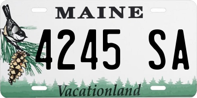 ME license plate 4245SA