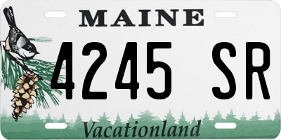 ME license plate 4245SR