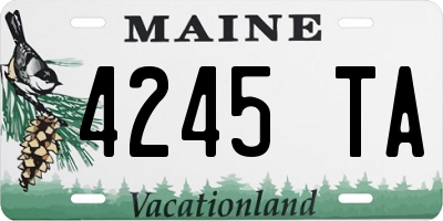 ME license plate 4245TA