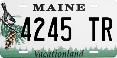 ME license plate 4245TR