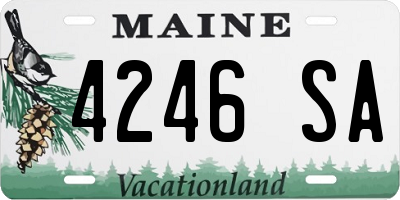 ME license plate 4246SA