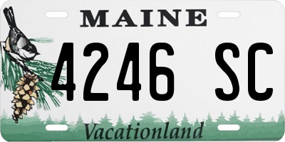 ME license plate 4246SC