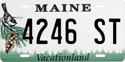 ME license plate 4246ST