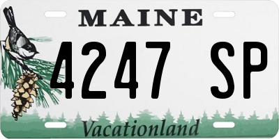 ME license plate 4247SP