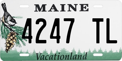 ME license plate 4247TL