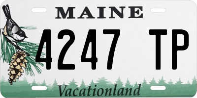 ME license plate 4247TP