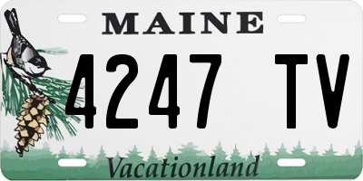 ME license plate 4247TV