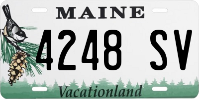 ME license plate 4248SV