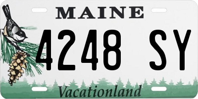 ME license plate 4248SY