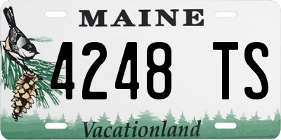 ME license plate 4248TS