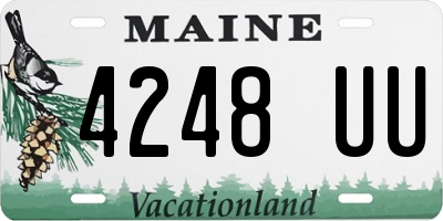 ME license plate 4248UU