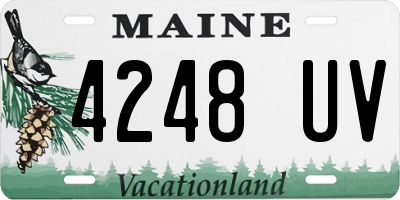 ME license plate 4248UV
