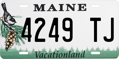 ME license plate 4249TJ