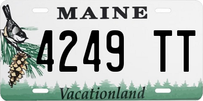 ME license plate 4249TT