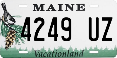 ME license plate 4249UZ