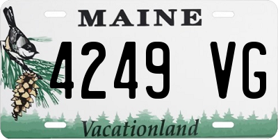 ME license plate 4249VG