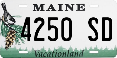 ME license plate 4250SD