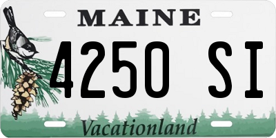 ME license plate 4250SI