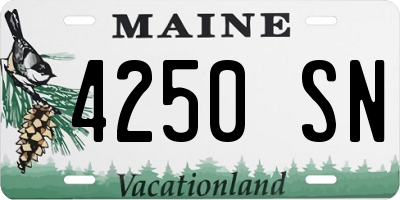 ME license plate 4250SN
