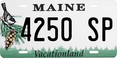 ME license plate 4250SP