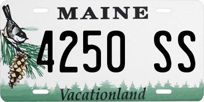 ME license plate 4250SS