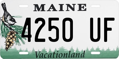 ME license plate 4250UF