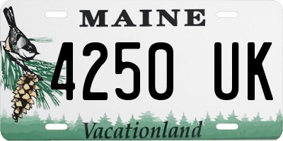ME license plate 4250UK