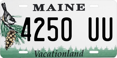 ME license plate 4250UU