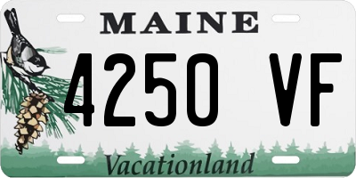 ME license plate 4250VF