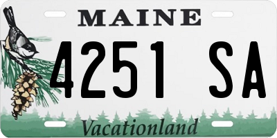 ME license plate 4251SA