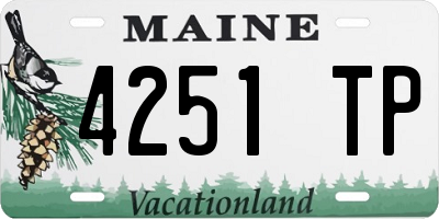 ME license plate 4251TP