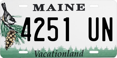ME license plate 4251UN