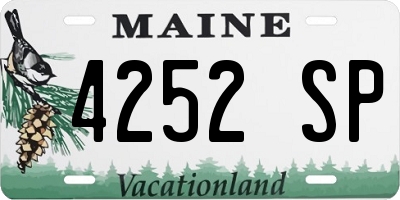 ME license plate 4252SP