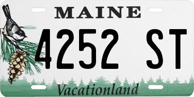 ME license plate 4252ST