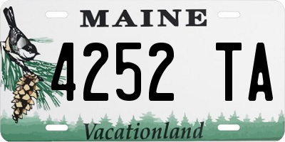 ME license plate 4252TA