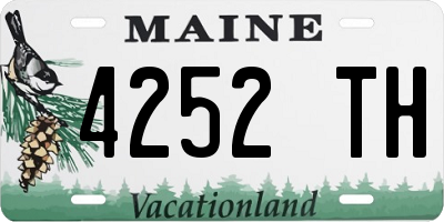 ME license plate 4252TH