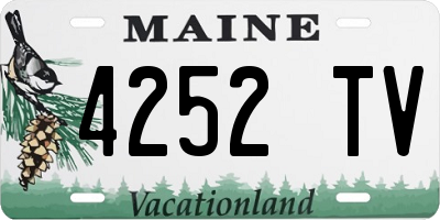 ME license plate 4252TV