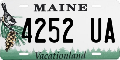 ME license plate 4252UA