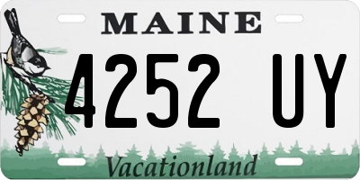 ME license plate 4252UY