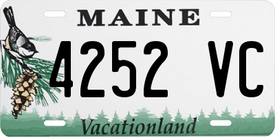 ME license plate 4252VC