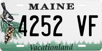 ME license plate 4252VF