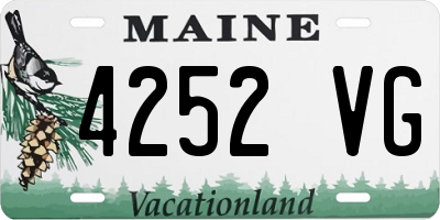 ME license plate 4252VG