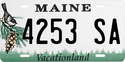 ME license plate 4253SA