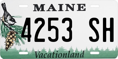 ME license plate 4253SH