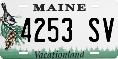 ME license plate 4253SV