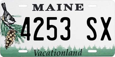 ME license plate 4253SX