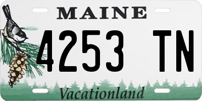 ME license plate 4253TN