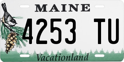 ME license plate 4253TU