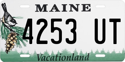 ME license plate 4253UT